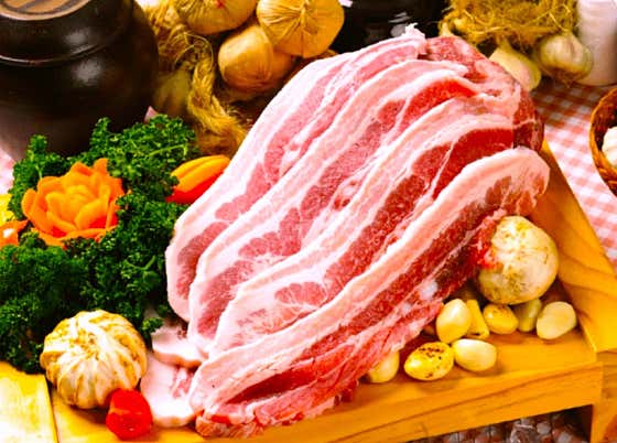묵은지 삼겹살 200g 메뉴 사진(네이버)