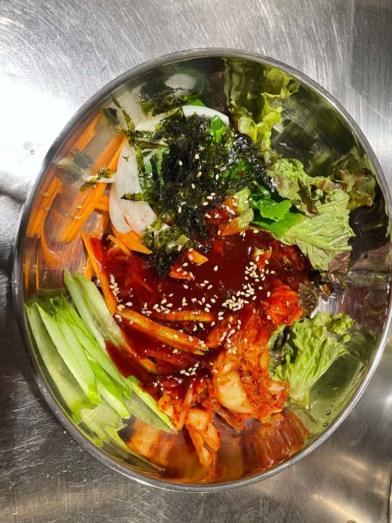 김치비빔국수 메뉴 사진(네이버)