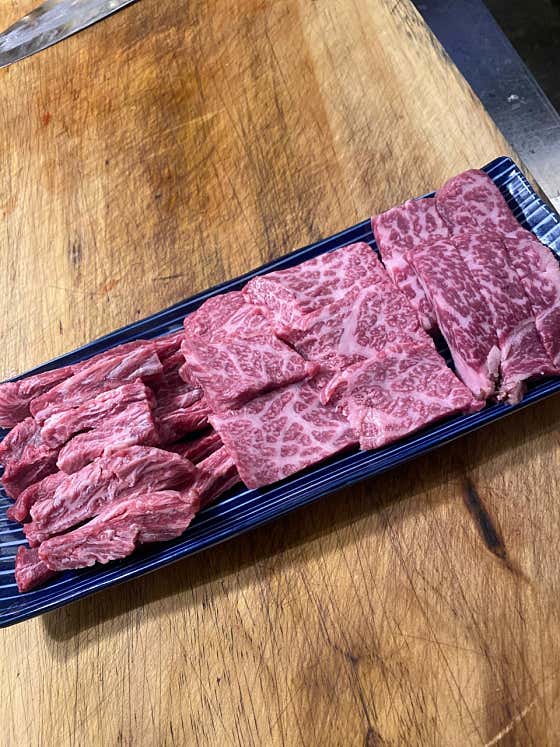 한우모둠(150g) 메뉴 사진(네이버)
