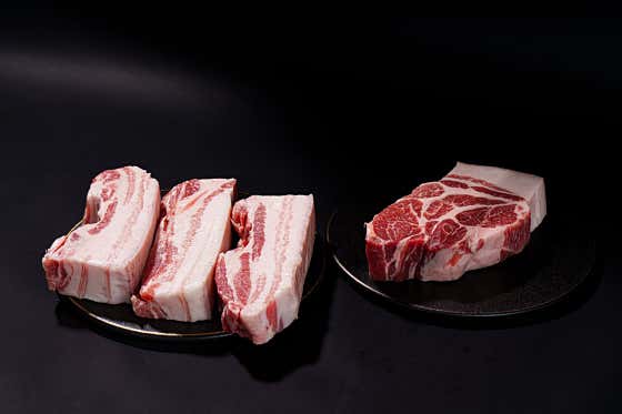 흑돼지3~4인세트(950g) 메뉴 사진(네이버)