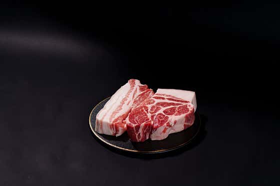 흑돼지2인세트(흑목살&흑오겹)550g 메뉴 사진(네이버)