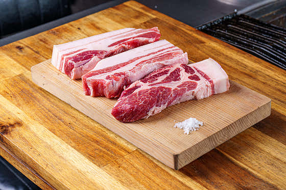 제주산 흑돼지 1근(600g) 메뉴 사진(네이버)