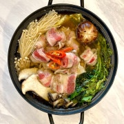 소고기버섯&만두전골 메뉴 사진(네이버)