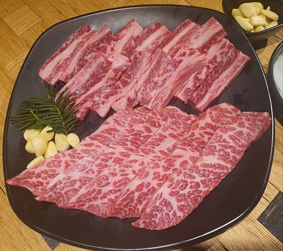 눈꽃갈비+소갈비살 400g 메뉴 사진(네이버)