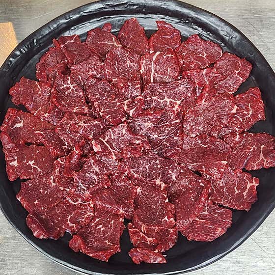 [당일도축 대구식] 한우뭉티기 메뉴 사진(네이버)