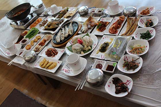 법성 도래지 한정식