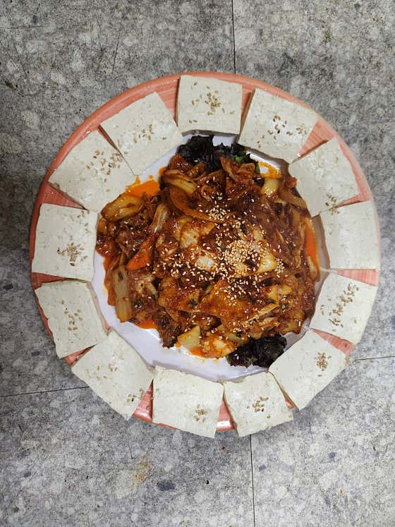 두부김치 메뉴 사진(네이버)