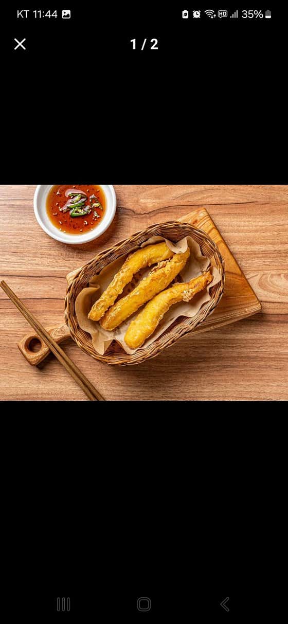오징어튀김(3개) 메뉴 사진(네이버)