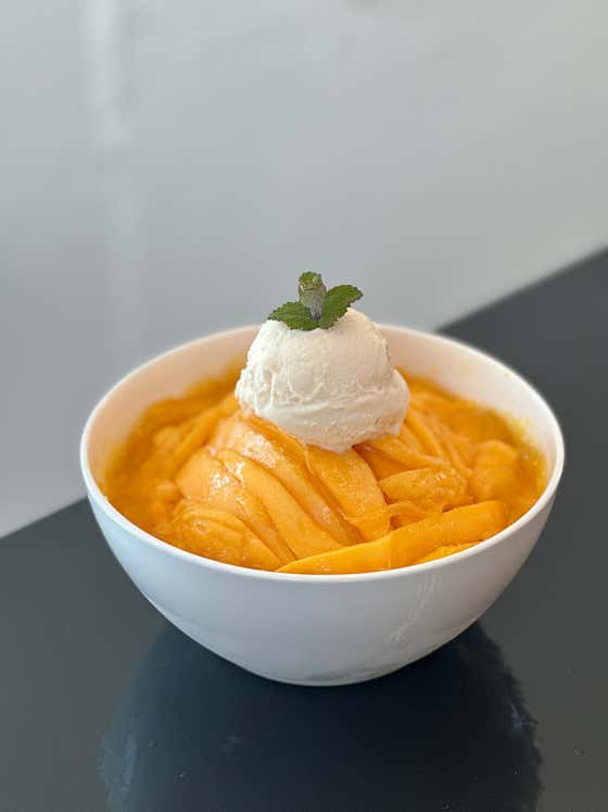 생망고빙수 메뉴 사진(네이버)
