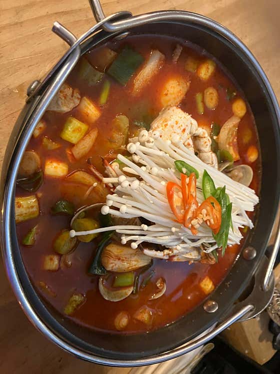 순두부찌개 메뉴 사진(네이버)