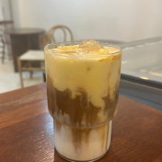 초당옥수수 카페라떼 메뉴 사진(네이버)