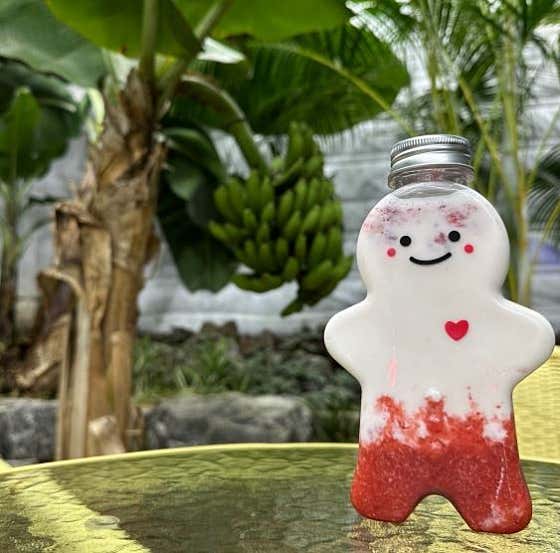 딸기라떼 메뉴 사진(네이버)
