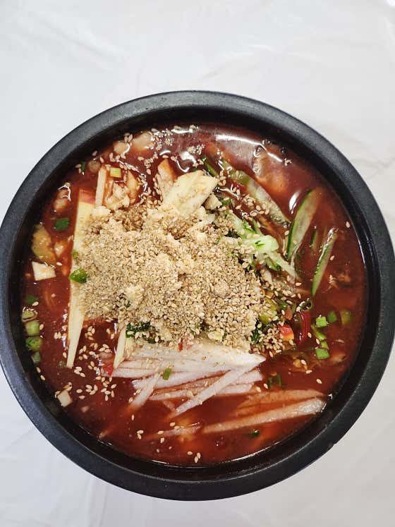 굴물회 메뉴 사진(네이버)