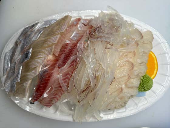 모둠 회 +한치 메뉴 사진(네이버)