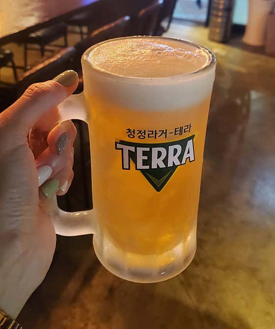 얼음생맥주 메뉴 사진(네이버)