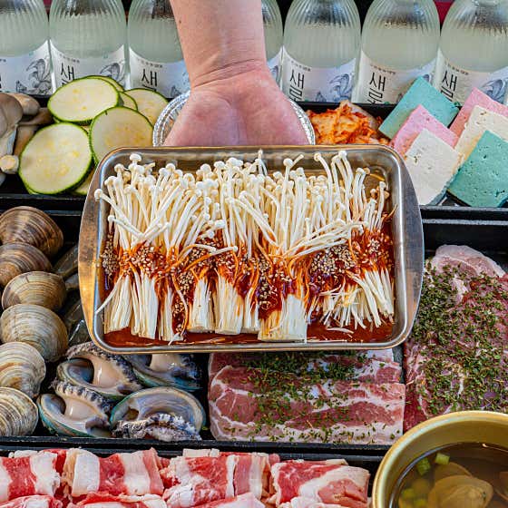 [삼합추가메뉴] 양념팽이버섯 메뉴 사진(네이버)