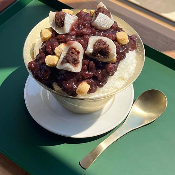 눈꽃 팥빙수(계절메뉴) 메뉴 사진(네이버)