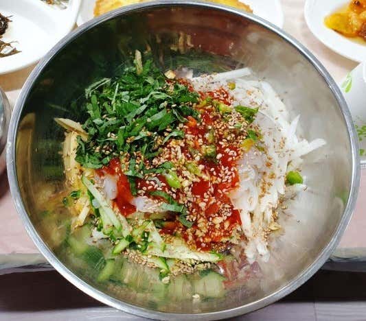 물회 메뉴 사진(네이버)