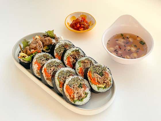 흑돼지고사리김밥 메뉴 사진(네이버)