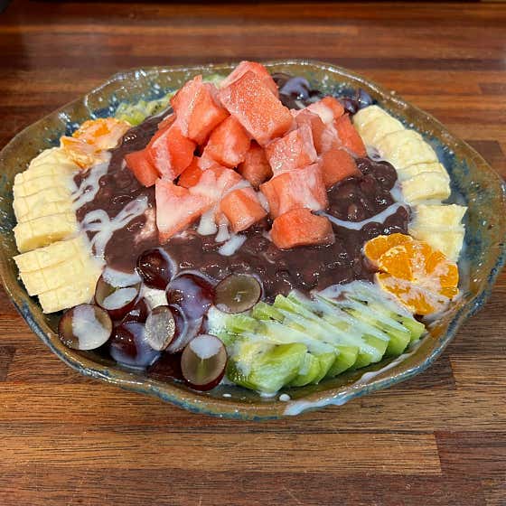 과일 빙수 메뉴 사진(네이버)