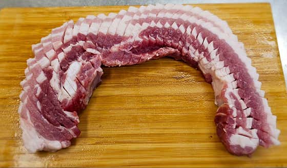 한돈 삼겹살 메뉴 사진(네이버)