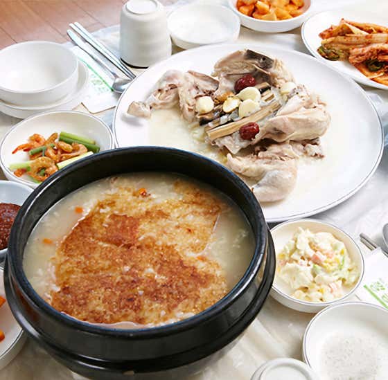 누룽지오리백숙 메뉴 사진(네이버)