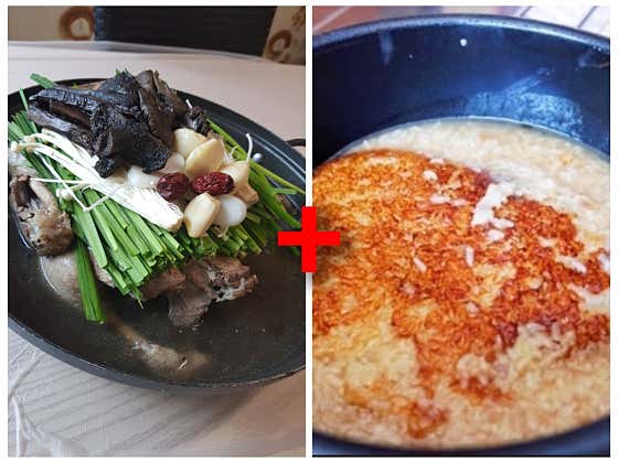 능이버섯백숙(닭 or 오리)+누룽지죽 메뉴 사진(네이버)