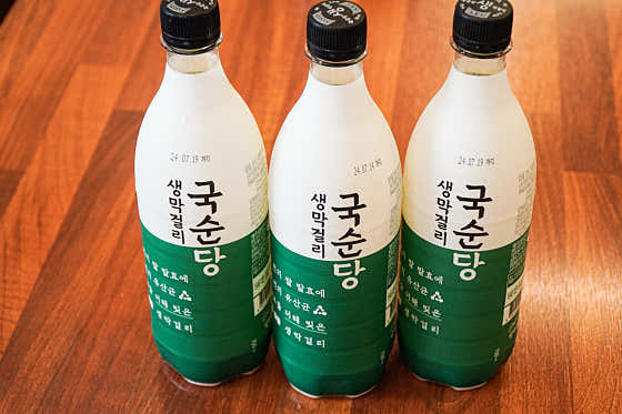 국순당막걸리 메뉴 사진(네이버)