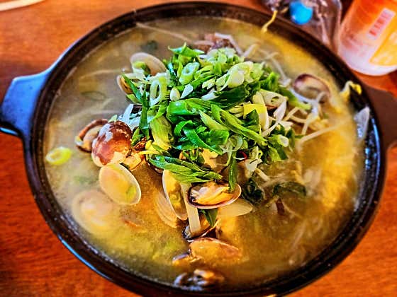 바지락술찜[우동사리포함] 메뉴 사진(네이버)