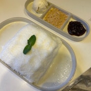 실타래 우유빙수 메뉴 사진(네이버)