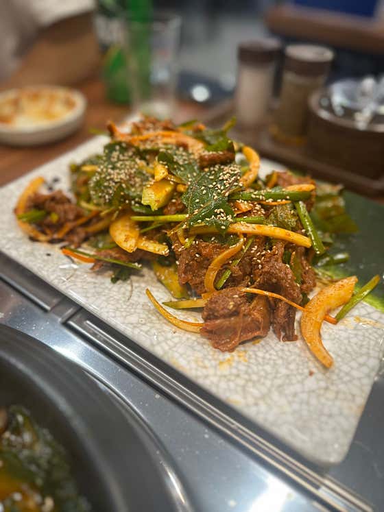 흑염소 무침 메뉴 사진(네이버)