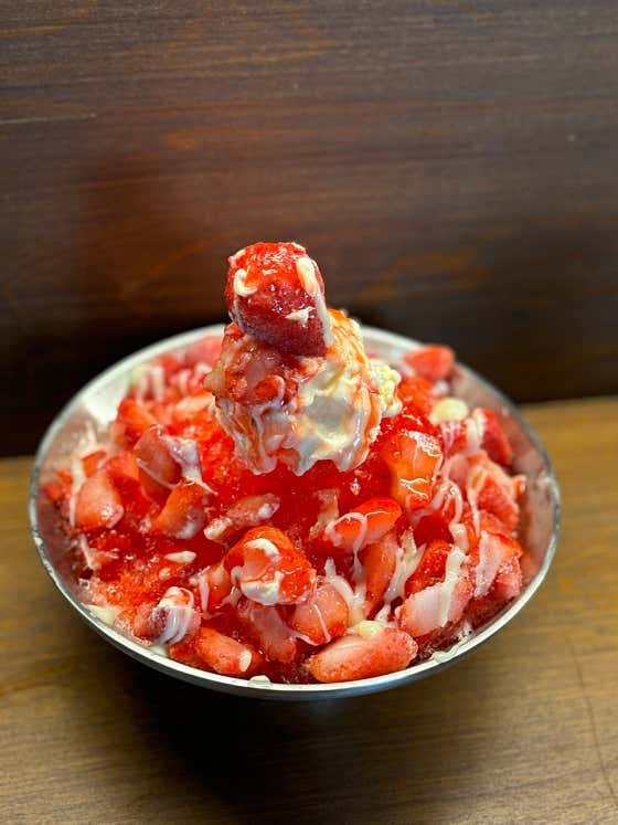 딸기빙수 메뉴 사진(네이버)