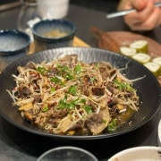 차돌숙주볶음 메뉴 사진(네이버)