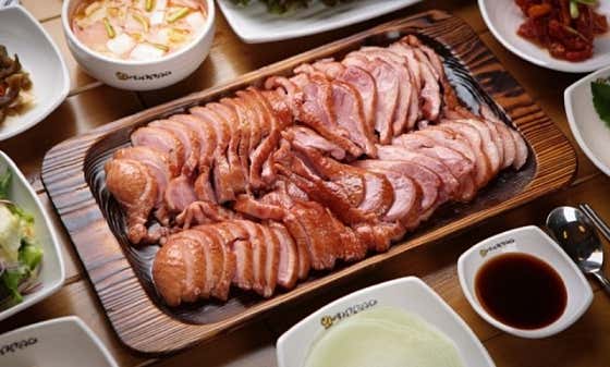 오리바베큐(4인) 메뉴 사진(네이버)