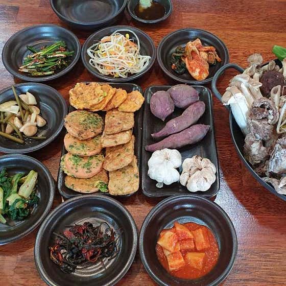 한우 물왕갈비 전복 메뉴 사진(네이버)