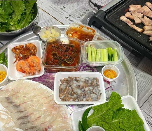 광어회(접시) 메뉴 사진(네이버)