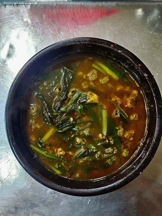 올갱이 해장국 메뉴 사진(네이버)