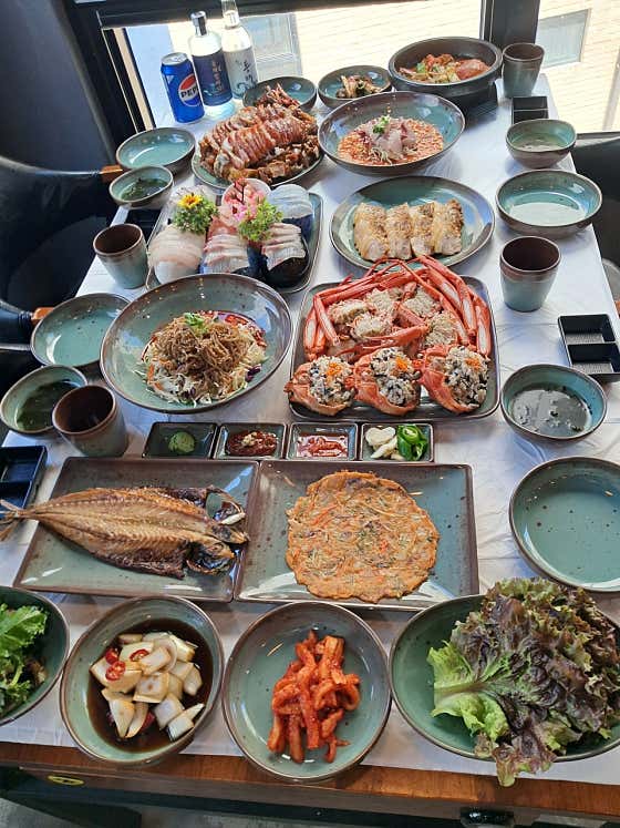 강문가 홍게세트 2인세트 메뉴 사진(네이버)