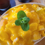 눈꽃망고빙수 메뉴 사진(네이버)