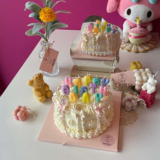 HBD케이크 (파스텔/블랙기본) 메뉴 사진(네이버)