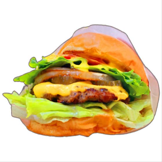 풍차수제버거 단품 메뉴 사진(네이버)