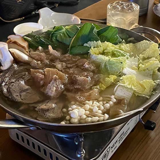 스지사태전골 메뉴 사진(네이버)