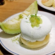 머스크멜론수플레팬케이크 메뉴 사진(네이버)