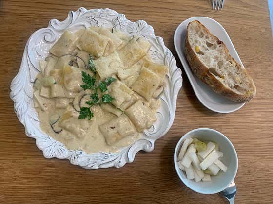 버섯크림 파스타 메뉴 사진(네이버)