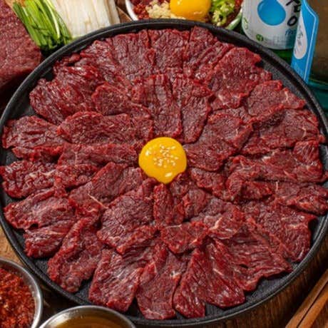 뭉티기 1++ 메뉴 사진(네이버)