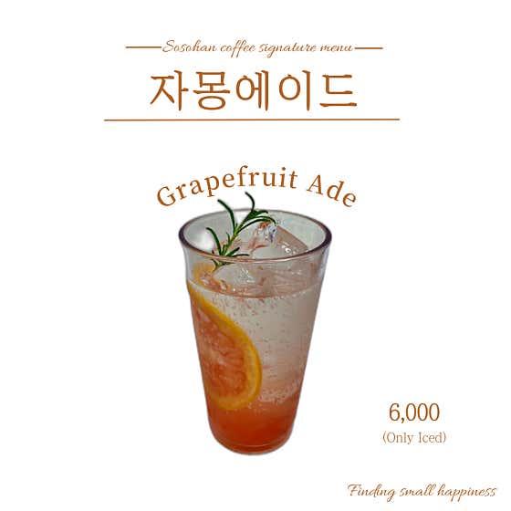 자몽에이드 메뉴 사진(네이버)