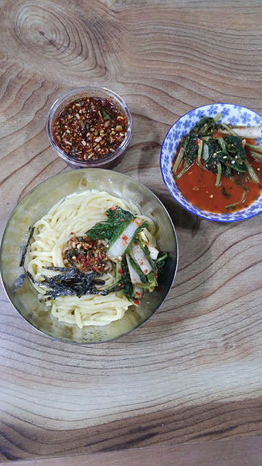 올챙이국수 1인분 메뉴 사진(네이버)