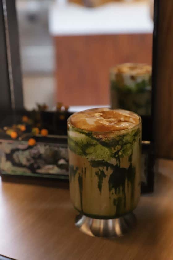 말차 크림라떼 메뉴 사진(네이버)