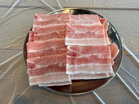 제주산냉동삼겹살 메뉴 사진(네이버)
