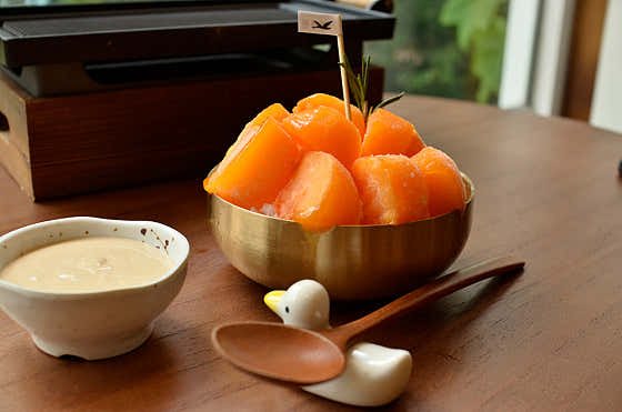 홍시빙수 메뉴 사진(네이버)